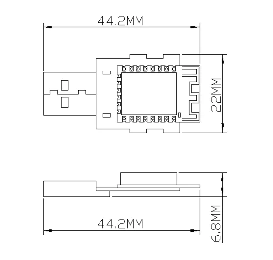 DOITING ESP8266 U диск макетная плата с оболочкой USB интерфейс 802,11 b/g/n поддержка вторичного развития для зонда