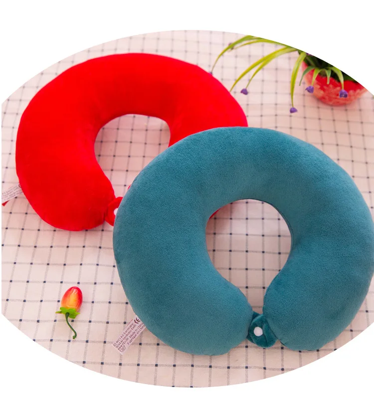 Креативные новые стильные плюшевые игрушки однотонный цвет пряжка для ремня U-SHAPE Подушка Автомобильная подушка для шеи офисные вечерние