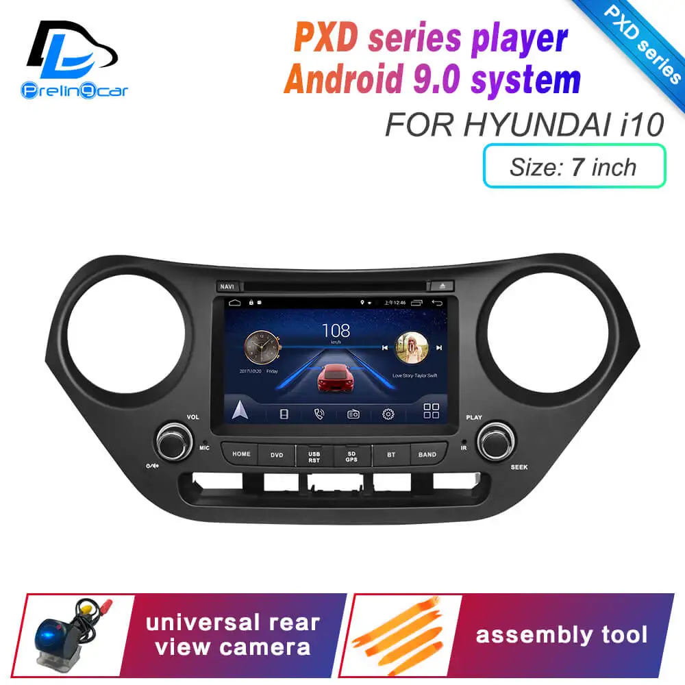 Android 9,0 DSP сабвуфер 4G Lte Мультимедиа gps DVD плеер для hyundai grand I10 автомобильный монитор Радио Стерео навигационная система - Цвет: PXD i10 player