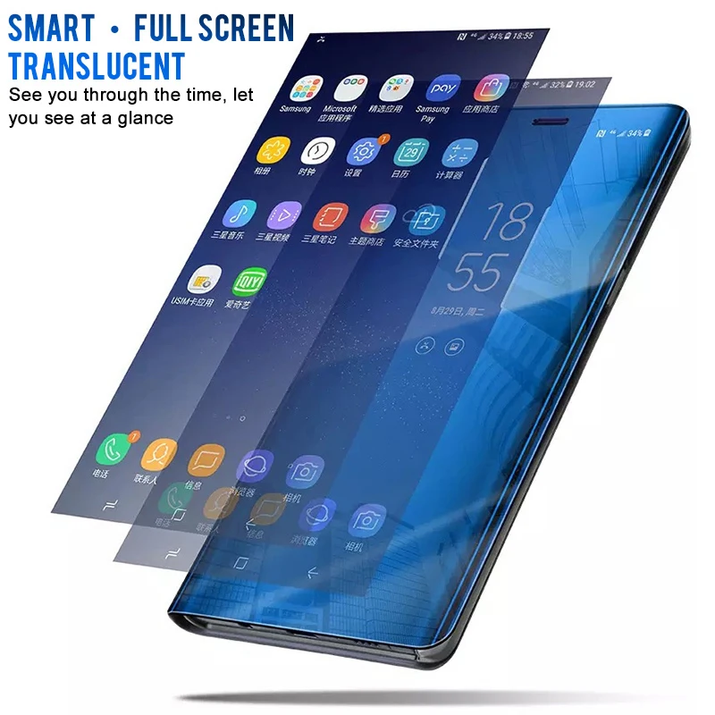 Умный зеркальный флип-чехол для samsung Galaxy J2 Core J260 кожаный Shcokproof задняя крышка J2Core samsung J2Core