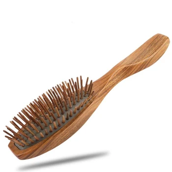 

Sandalwood Hair Brush Wooden Natural Handmade Detangling Massage Hair Comb with Gift Box