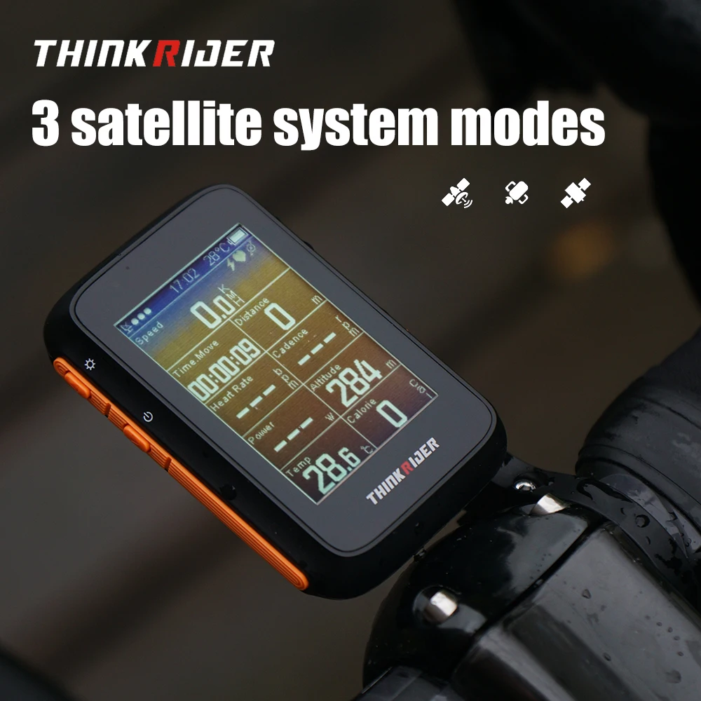 Cronômetro à Prova Ant + Bluetooth Thinkrider Bicicleta Inteligente Computador Powermeter Suporte Display Lcd Ipx7 Dipágua 2.4 Polegada Dígitos Bc200 Gps