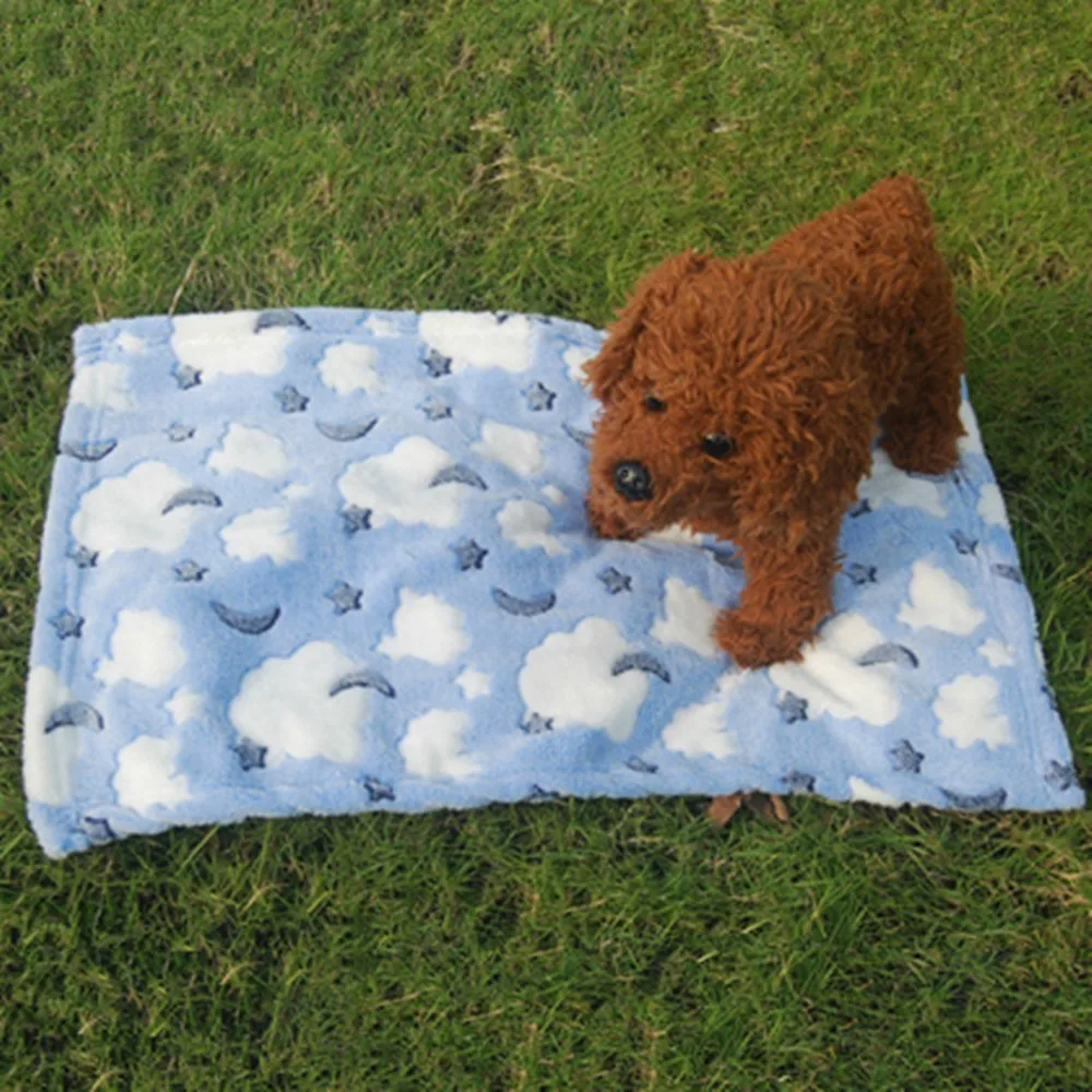 

Pet Winter Dog Cat Bed Mat Cute Pattern 4 Types Pet Blanket Cat Dog Sleeping Warm Quilt Coral Velvet Soft Pet Mattress