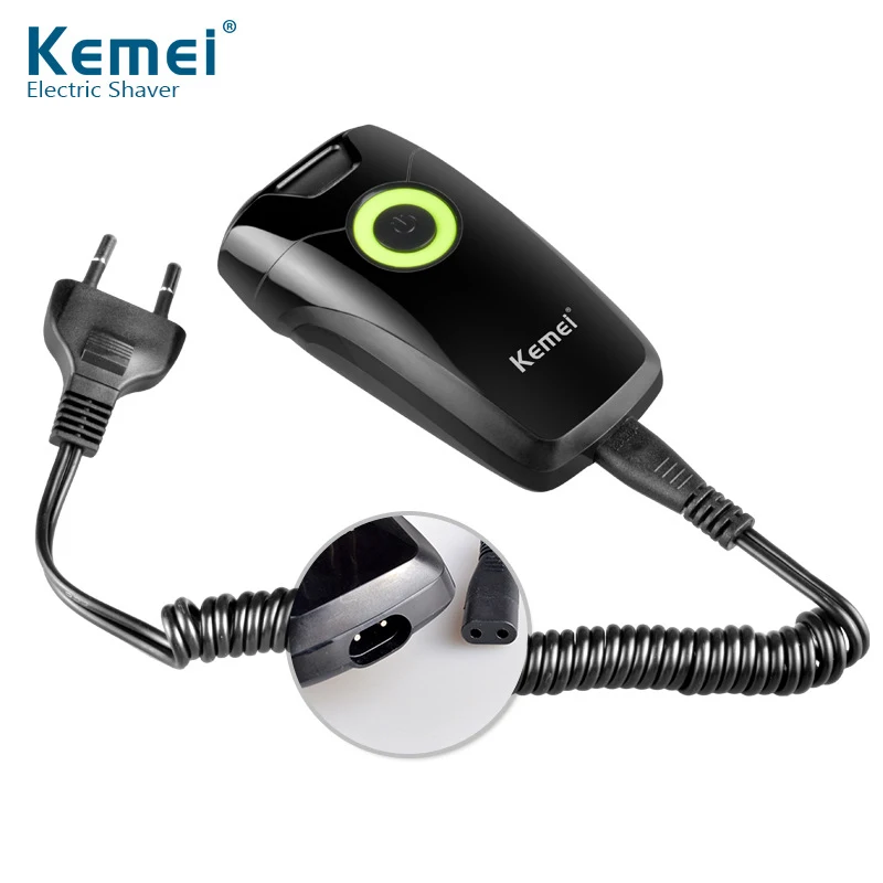 Kemei электробритва, перезаряжаемый триммер для бороды, портативная бритва, 3D плавающее лезвие, станок для бритья, мужские инструменты для ухода за лицом 45D