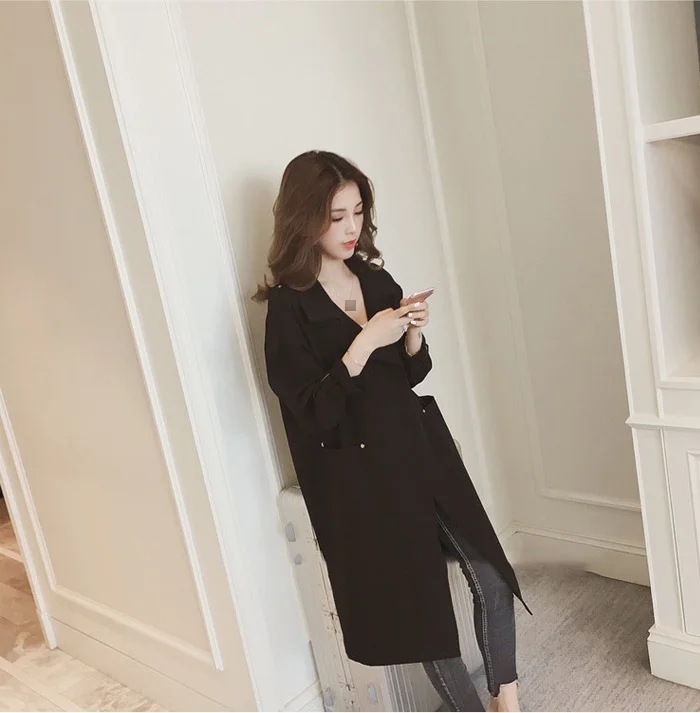 4XL New Spring Autumn Women's Korean Windbreaker Female Large Size Long Section Trench Coats