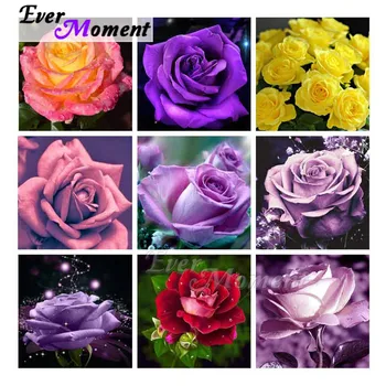 

Ever Moment Diamond Painting Colorful Flower Bloom 5D DIY Wall Decor Full Square Drill Rhinestone Diamond Embroidery ASF2037