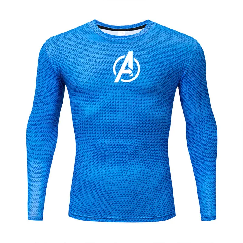 

Avengers 4 Endgame Quantum Wars 3D Print T-Shirt Men Compressed Shirt Iron Man Cosplay Costume Long Sleeve Harajuku T-Shirt