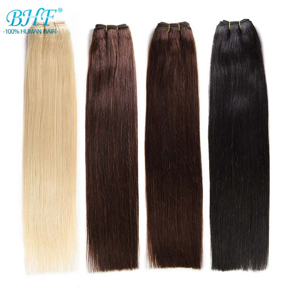 

BHF Human Hair Weave Ombre Balayage Weft Hair Extensions Russia Straight Machine Made Remy Natural Human Weft Hair 100g