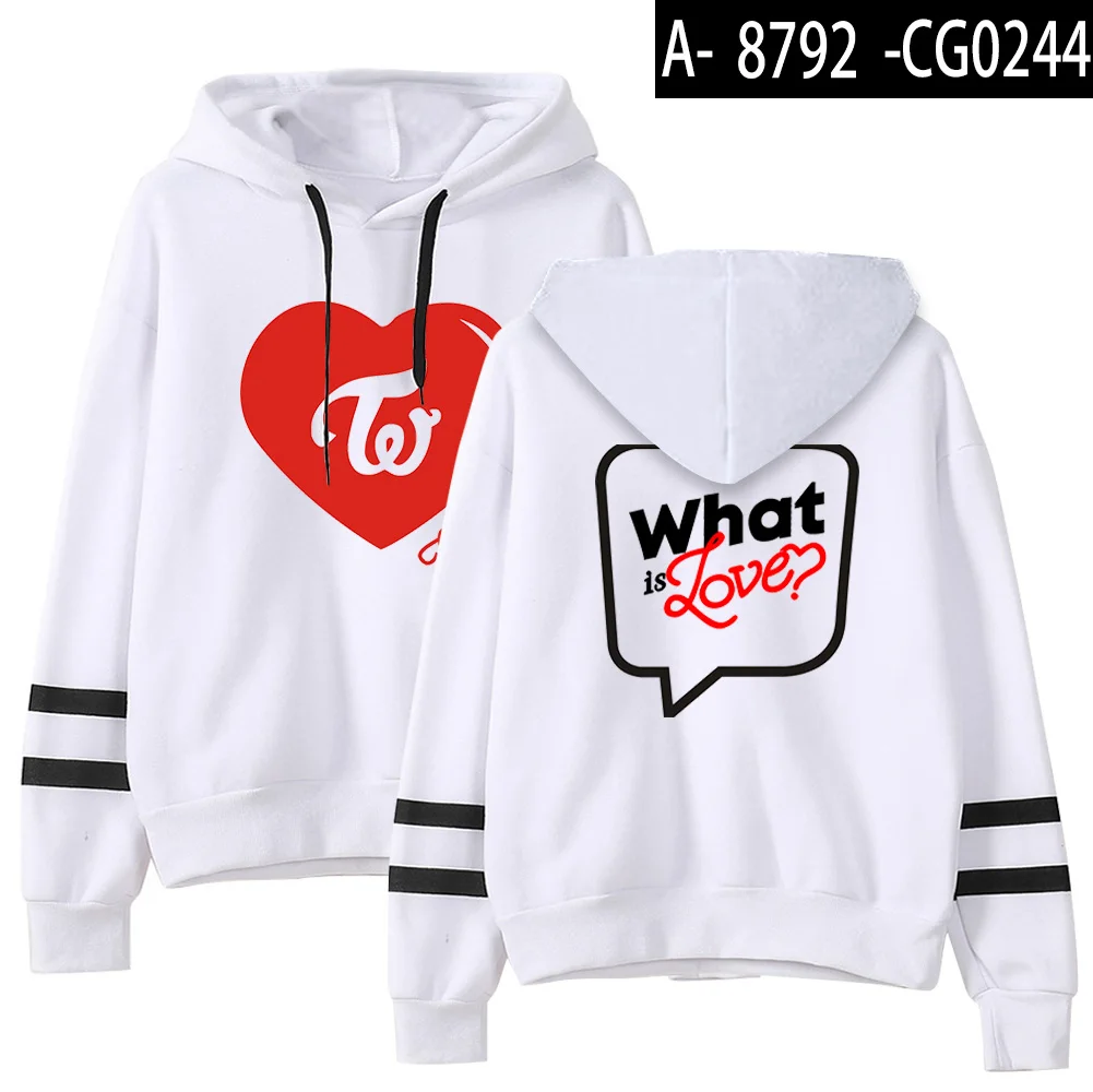 TWICE Kpop осенний женский свитер Повседневный пуловер с длинными рукавами и круглым вырезом джемпер толстовки кофты Топы для отдыха sudaderas mujer - Цвет: white