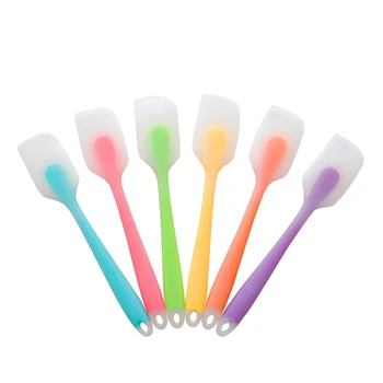 

Silicone Cream Spatula Set [6 Pack],Basting High Heat Resistant Pastry Scraper Spoon Set with Hanging Hole Design