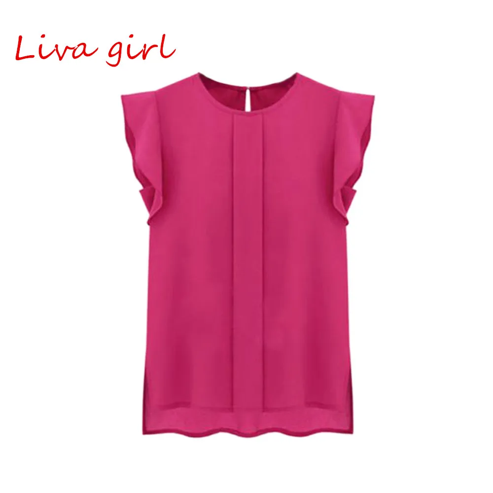 Women's Shirt Top Summer Top Casual Loose Short Sleeve Summer Short Sleeve Chiffon Solid Color Top Elegant OL Blouse Women's Shirt Top Summer Top Casual Loose Short Sleeve Summer Short Sleeve Chiffon Solid Color Top Elegant OL Blouse
