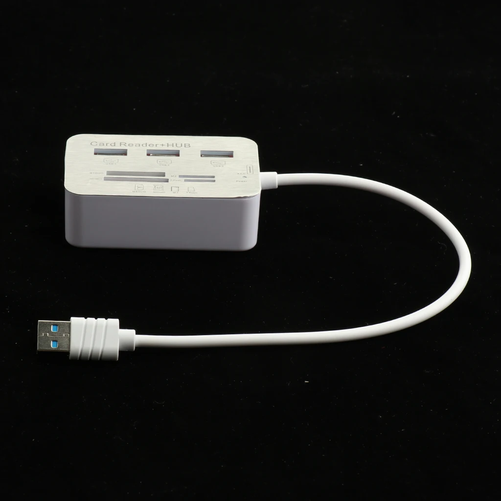 Считыватель карт памяти Портативный USB 3,0 mult в 1 TF, SD, M2, ms концентратор слот флэш-карта памяти адаптер