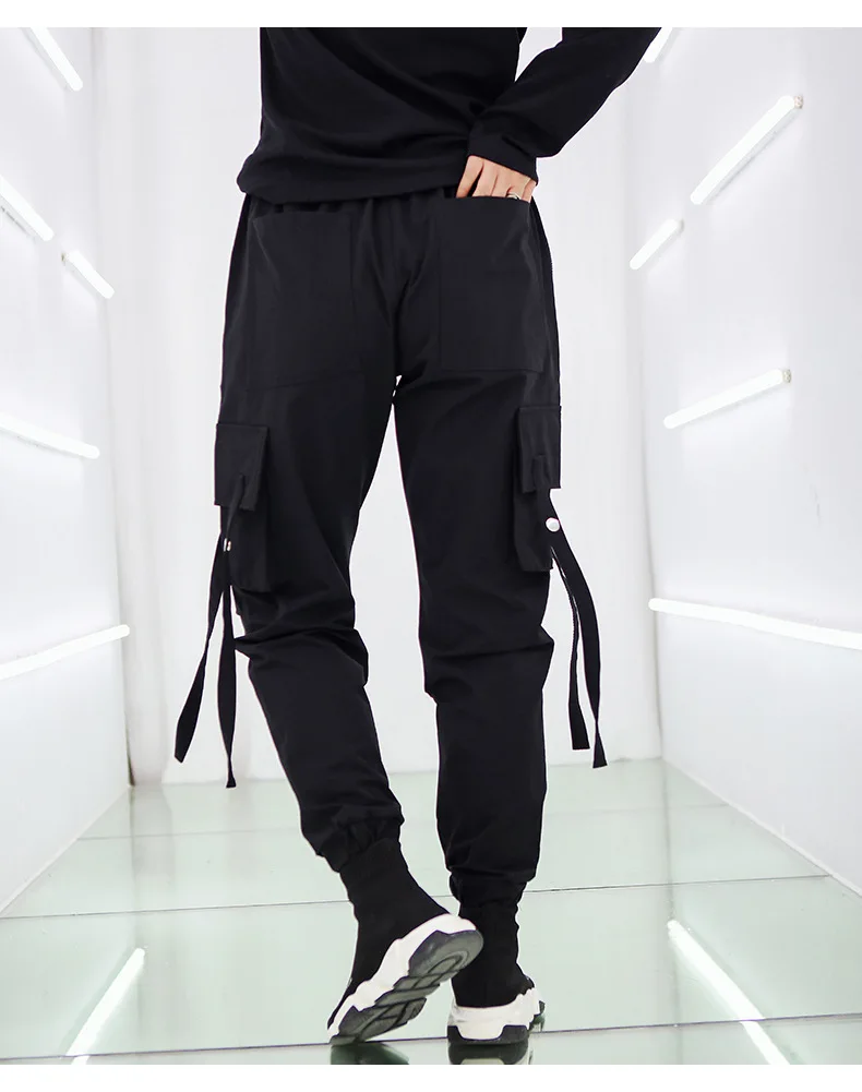 Johnature New Fashion Women Clothes Loose Overalls Pants Autumn Winter High Waist Tie Zippers Soild Color Full Length Pants