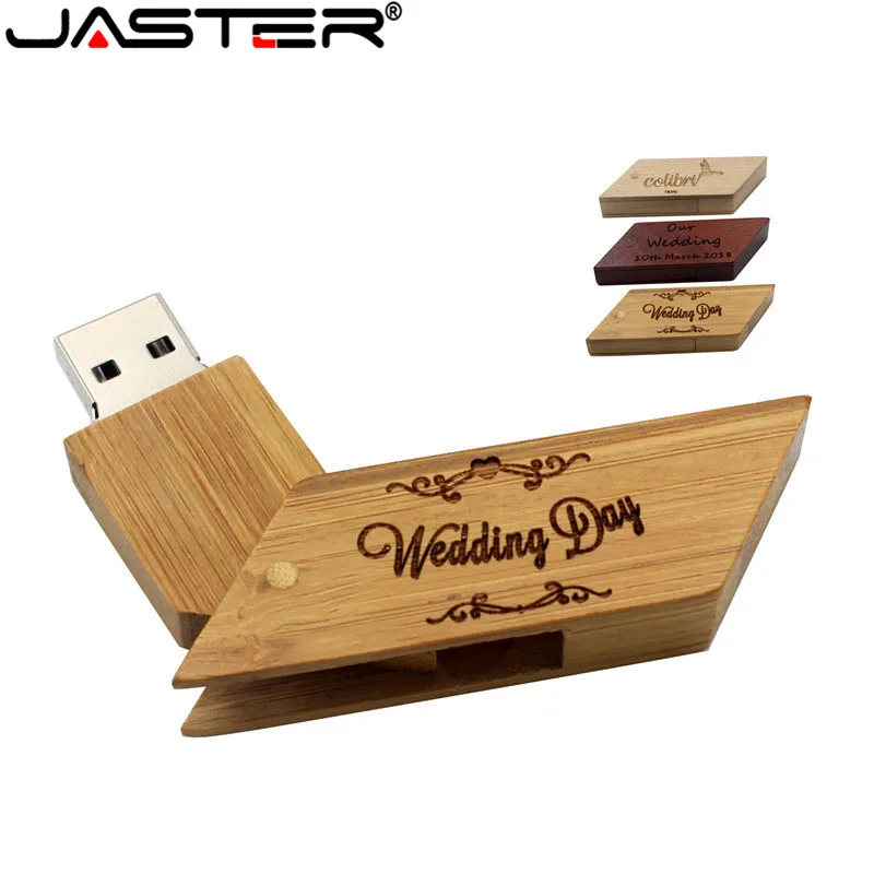 JASTER USB флеш-накопитель трапециевидной формы из дерева, USB флешка, USB 2,0, 4 ГБ, 8 ГБ, 16 ГБ, 32 ГБ, 64 ГБ, u-диск, креативные подарки