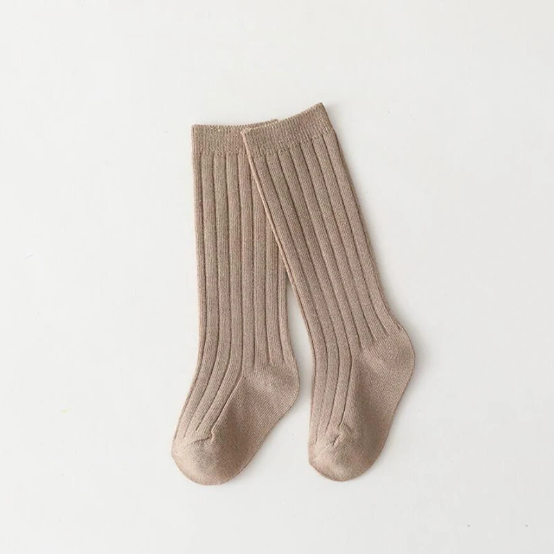 Spaanse kinderen streep jongens en meisjes katoenen sok ademend kniehoge baby lange schooluniform sokken 0-7 jaar_voghion.com