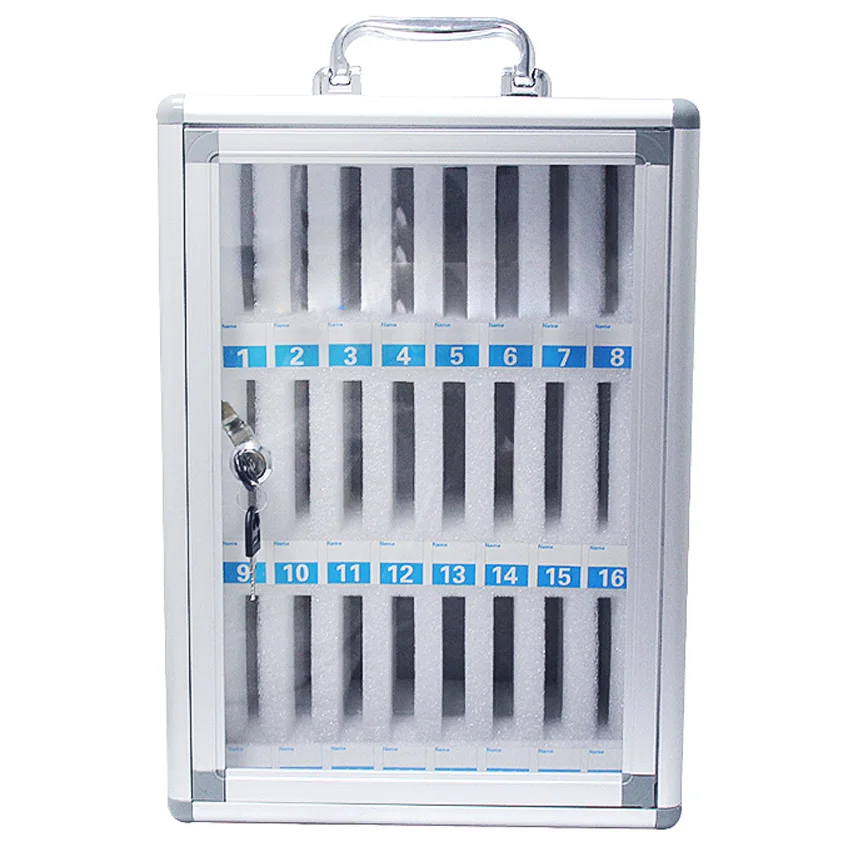 

2019 Office Mobile phone Security Safe Lock Aluminum alloy Storage Box Student Hidden Safes Phone Storage Box with Key Lockers