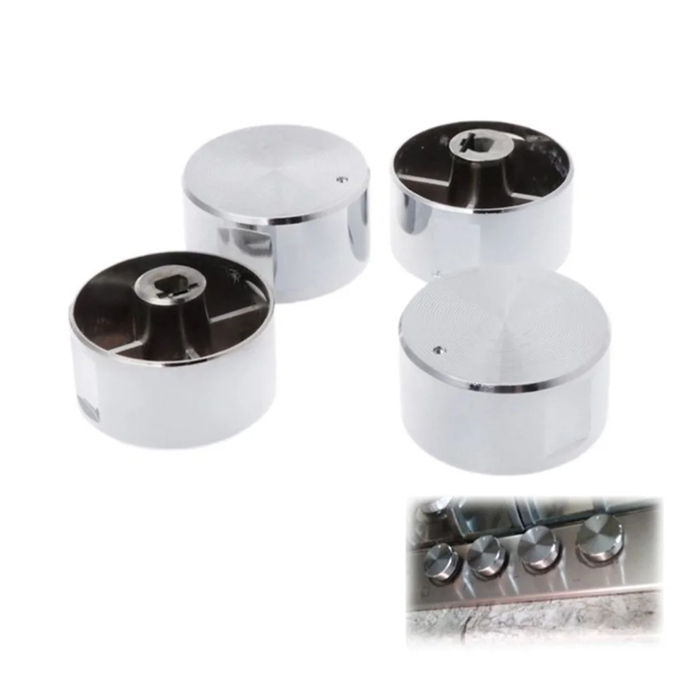 4Pcs Alloy material Rotary Switches Round Knob Gas Stove Burner Oven Kitchen Parts Handles For Gas Stove Gas Stove Parts