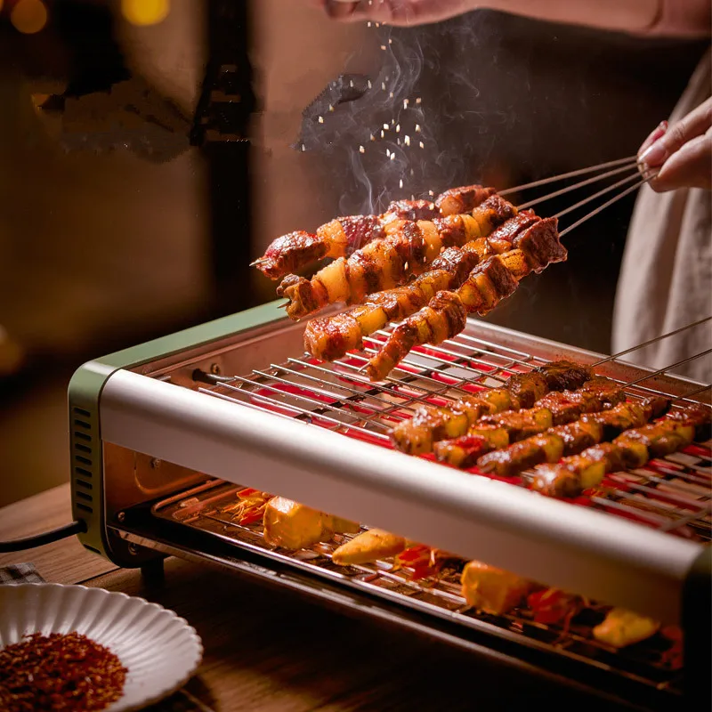 Electric Grill Baking Oven Double-layer Household Barbecue Pot Pan Non Stick Kebab Machine | Бытовая техника