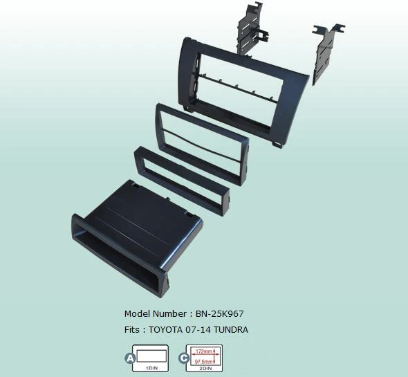 

Car Fascias Stereo Radio Audio Panel Navigation Frame Dash Kit For Tundra 2007 2008 2009 2010 2011 2012 2013