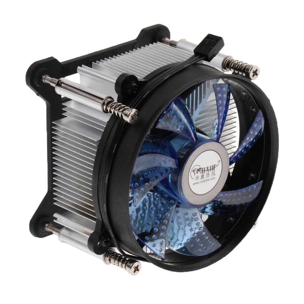 Hydraulic CPU Cooler Fans 9cm Heatsink Radiator for Intel, LGA 775/1150/1151 Blue