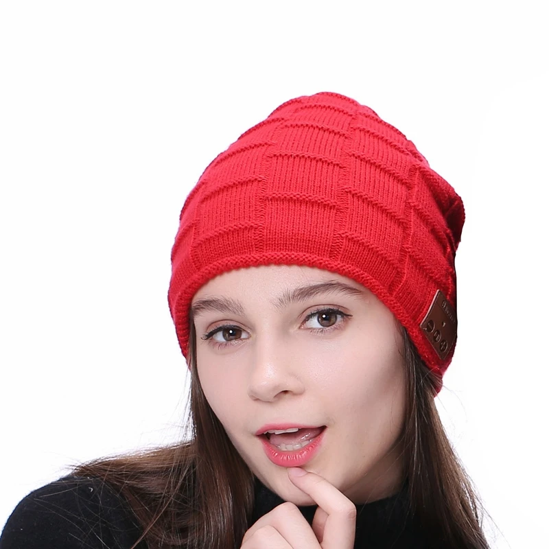 Wireless Headphone Bluetooth Hat Winter Cap Knit Earphone Sport Headset with Microphone Handsfree Speaker for iPhone Sony Xiaomi