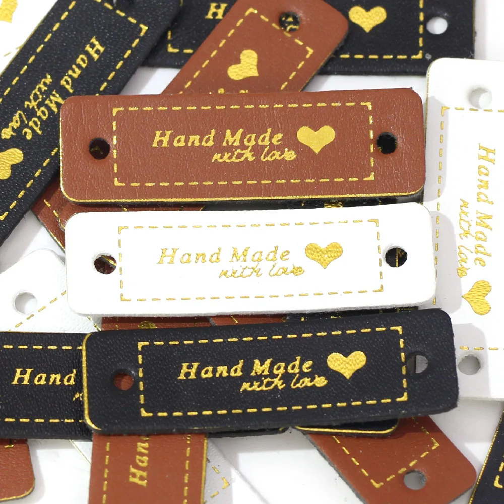 50pcs Hand Made Woven Labels Fabric Label Sewing Crafts For Clothing Bags Shoes