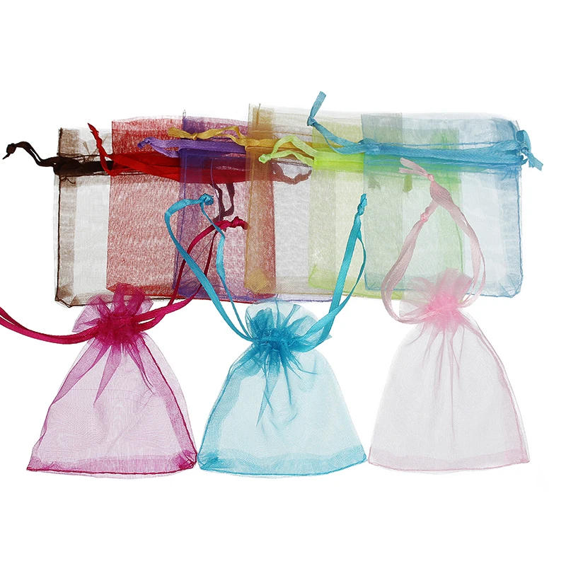 20pcs/Lot Jewelry Packaging Bag Organza Bags Gift Storage Wedding Birthday Drawstring Pouches Christmas Gift Bags Wholesale wholesale 100 pcs lot white drawstring organza bags