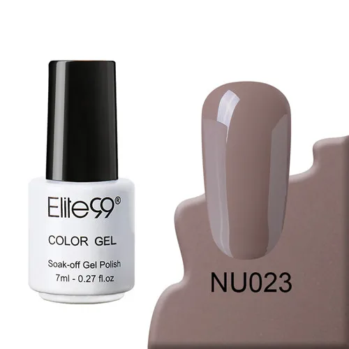 Elite99 лак для ногтей Comestic DIY Soak Off Гель телесный серия 7 мл гель лак для ногтей, маникюр праймер гель лак - Цвет: NU023