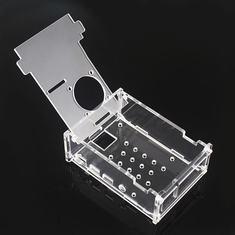 Clear Cover Acrylic Shell Protective Case For Raspberry Pi 4B Computer Parts 2