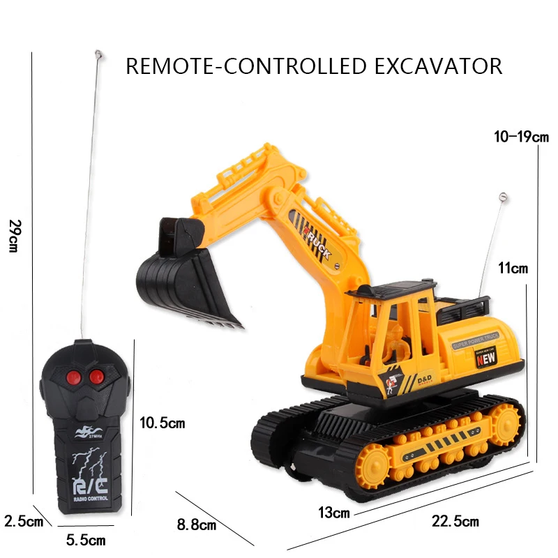

Two-Way Excavator Remote Control Electric Toy Construction Vehicle Fall Resistant Children Toys Gift 2019