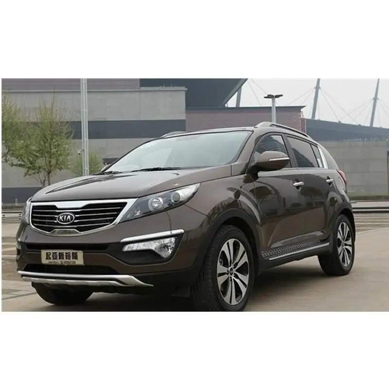 Для Kia Sportager 2011 2012 2013 высокое качество пластик Abs Хром Передний+ задний бампер накладка, автомобильный Стайлинг