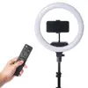 Anillo de luz LED para Selfie de 13 pulgadas lámpara de anillo regulable para teléfono con cámara de 24W, trípode con soporte de 160CM para maquillaje y vídeo en vivo ► Foto 3/6