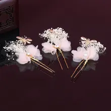 Natural Stars Hairpin Entirely Handmade Fabric Hairpin Bride Marriage Accessories Hairpin Modeling Hair Accessories