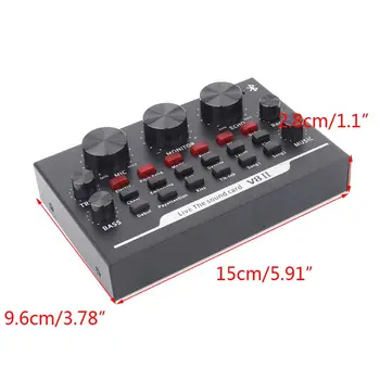 

Bluetooth Sound Card USB Headset Microphone Webcast Live Streaming Sound Card Mobile Phone Computer Singing Sound Card