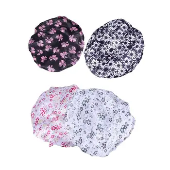 

4Pcs Bathing Cap Durable Lovely Pretty Shower Cap Shower Hat for Home
