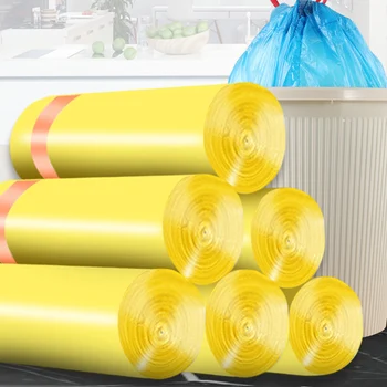 

15 Counts/Roll Disposable Garbage Bag Trash Bags for Bathroom Trash Can Kitchen Bin Liners PAK55