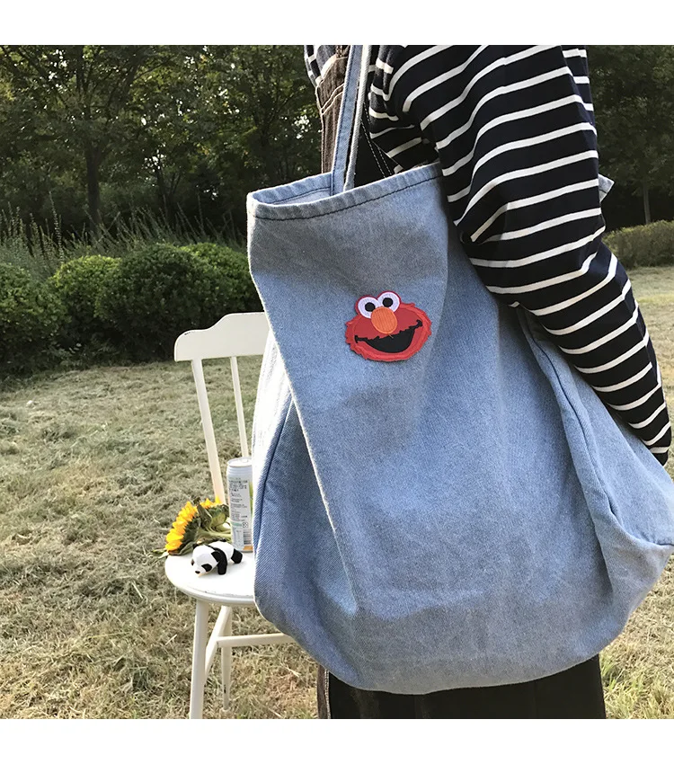 Оригинальная уличная серия Sesame пятнистая Наплечная Сумка модная моющаяся холщовая Женская Большая вместительная складная сумка для похода в магазин многоразовые