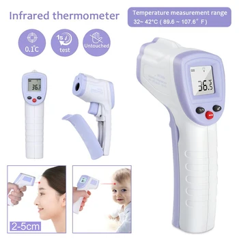 

LCD Digital Infrared Thermometer Non-contact Forehead Body Temperature Meter