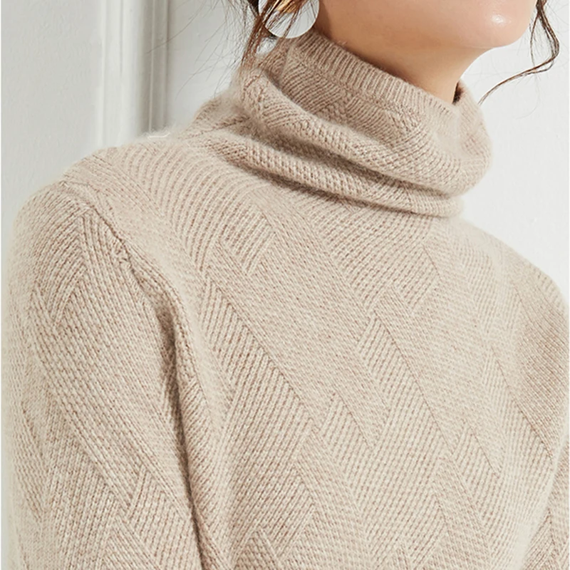 ^Cheap Mscubic Thicken Twisted Soft Cashmere Turtleneck Sweaters and Pullovers for Women Autumn Winter Jumper Female Knitted Brand