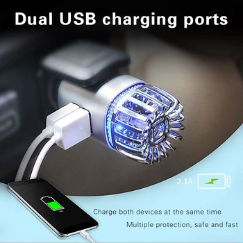 

Car Air Purifier Ozone Ionizer with USB Charger 12V Car Air Cleaner Oxygen Bar Outdoor Personal Car Parts Decoration
