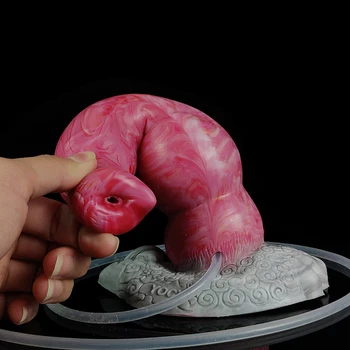 FAAK New Ejaculation Dildo Hellfire Color Animal Dog Knot Squirt Penis Suction Cup Syringe Pneumatic Ball Anal Sex Toys Shop 5