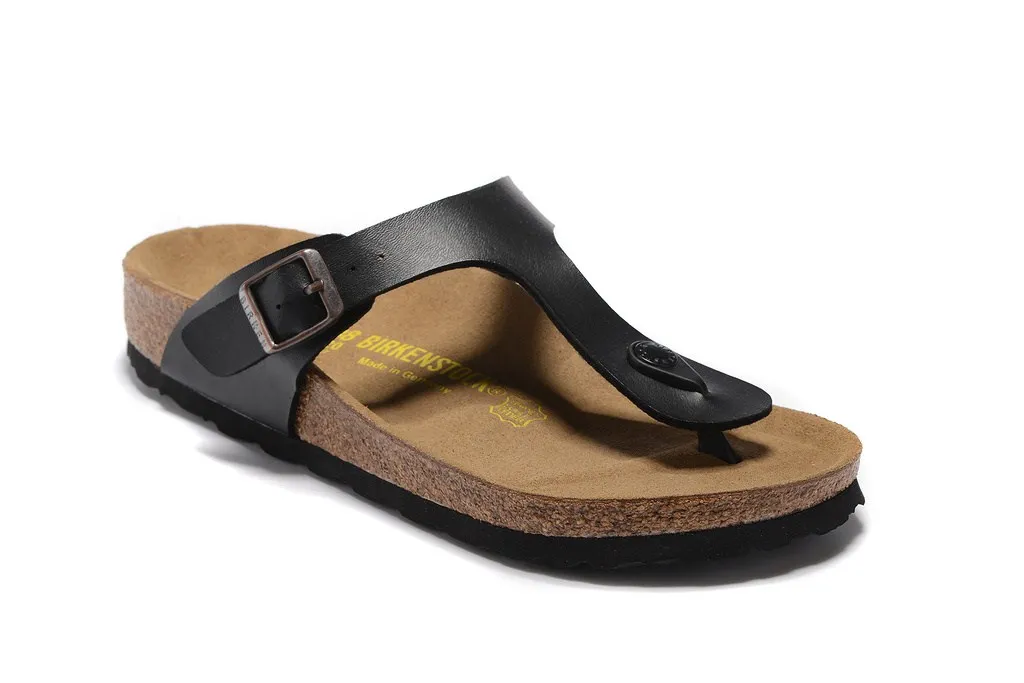 Best Deal Womens Unisex Flip Flops Sandals Beach Slipper Thong Sandals Leather Cork Beach Shoes Flip-flops Summer 15Colors Plus Size_46