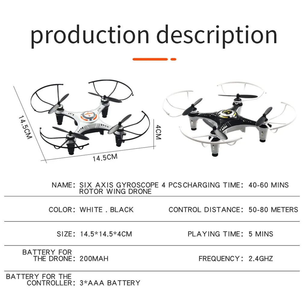 JX815 2 Mini RC Drone 2 4GHz 4 Channel Remote Control Drone 360 Rolling Headless Mode 2