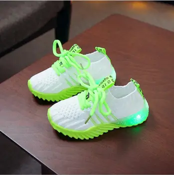 

Kids Luminous Sneakers New Spring Autumn Boys Girls LED Shoes FOR Toddler Glowing Sneakers Baby Children Sports Shoes wit