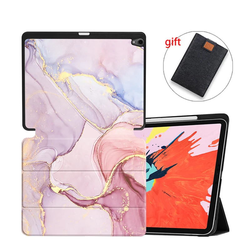 IPBC09 MTT Mable из искусственной кожи чехол для iPad Pro 12,9 дюйма с карандашом держатель Trifold Флип Стенд смарт-чехол для планшета A1895 a1983 - Цвет: IPBC09