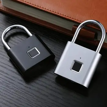 

Keyless Usb Rechargeable Door Lock Fingerprint Smart Padlock Quick Unlock Zinc Alloy Metal Self Developing Chip