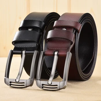 

Mens Leather Belt Casual Pin Buckle Waist Waistband Belts Strap Adjustable
