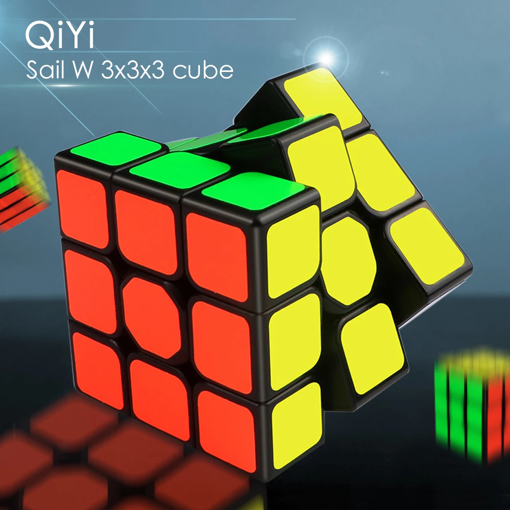 QiYi Sail W 3x3x3 скоростной магический куб черный Профессиональный 3x3 Куб Головоломка
