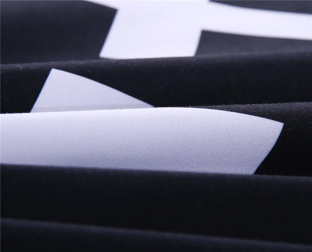 Черный Белый Крест 3D печатных постельных принадлежностей для детей мультфильм покрывало одиночный мальчиков пододеяльник набор постельного белья