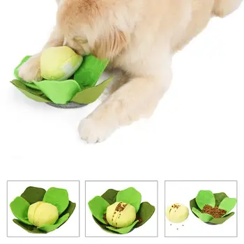 

Washable Pet Cabbage Snuffle Mat Dog Foraging Mat Training Blanket Dog Slow Food Feeding Bowl Stress Release Puzzle Toy